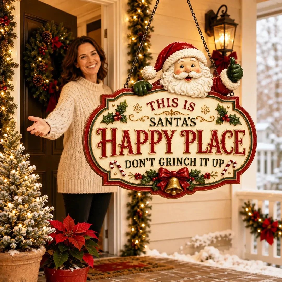 🎄Collection Of Wooden Hanging Signs Featuring Christmas Characters | 8 Festive Designs Measuring 7.9 Or 11.8 Inches, With Vintage-Inspired Illustrations, Layered Christmas Details And A Hanging Design ✨