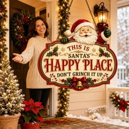 🎄Collection Of Wooden Hanging Signs Featuring Christmas Characters | 8 Festive Designs Measuring 7.9 Or 11.8 Inches, With Vintage-Inspired Illustrations, Layered Christmas Details And A Hanging Design ✨