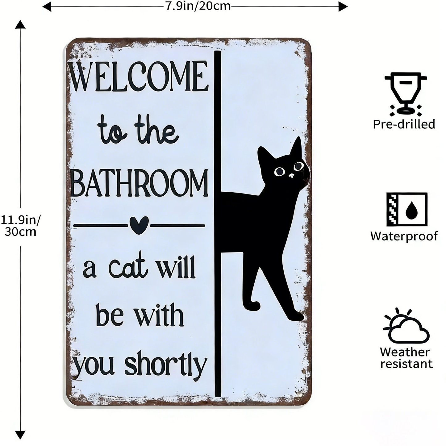 🏆New Year 50% OFF - 🐱Vintage Black & White Cat Wall Art