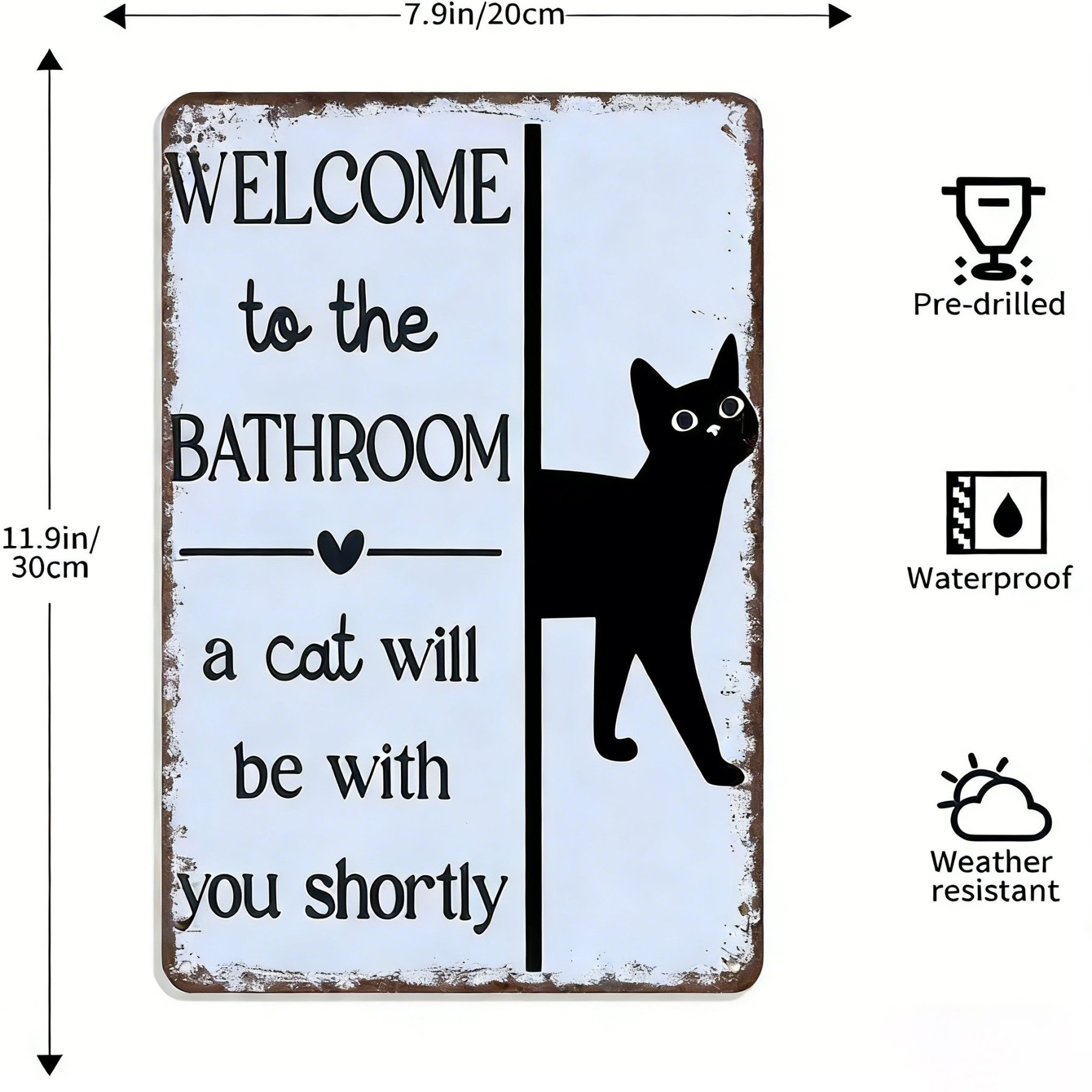 🏆New Year 50% OFF - 🐱Vintage Black & White Cat Wall Art