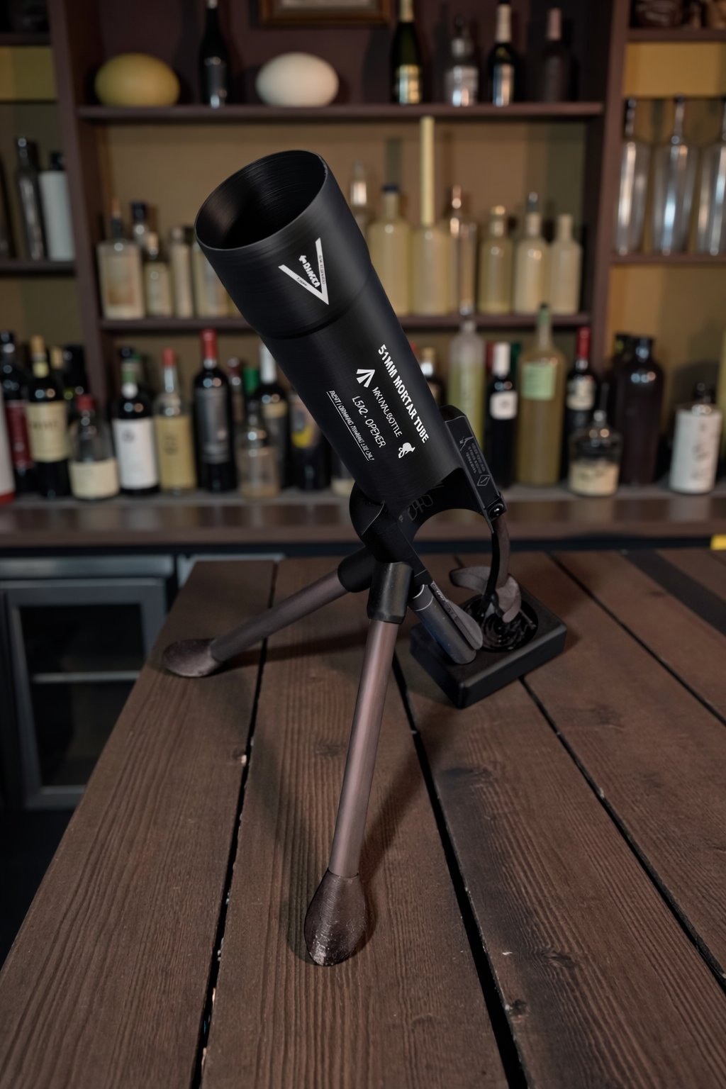 🚀 51mm Beer Bottle Mortar Bottle Opener 🍻🔥Novelty Cap-Launching Desk & Bar Accessory 🎉