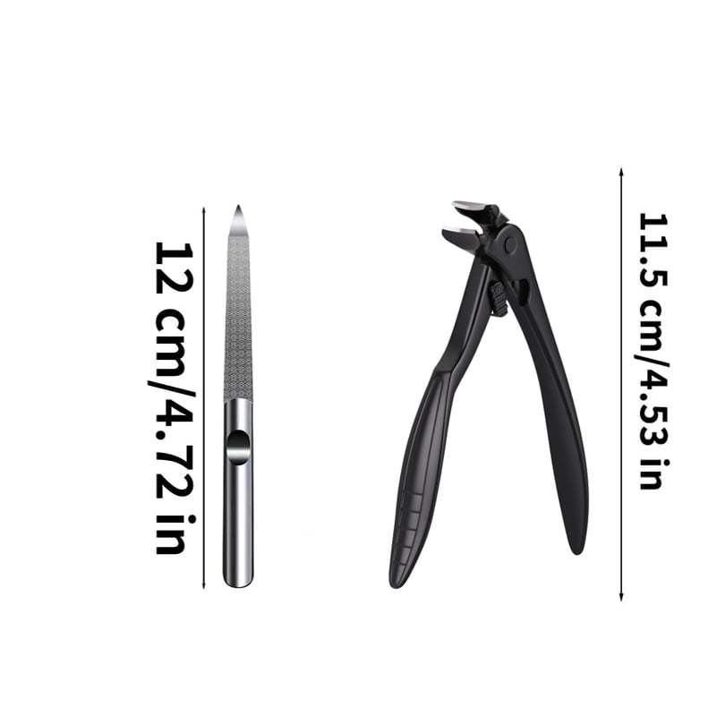 ✂️ Black Curved Nail Clipper – Ergonomic & Easy for Seniors 🖤