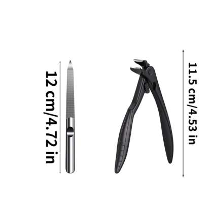✂️ Black Curved Nail Clipper – Ergonomic & Easy for Seniors 🖤