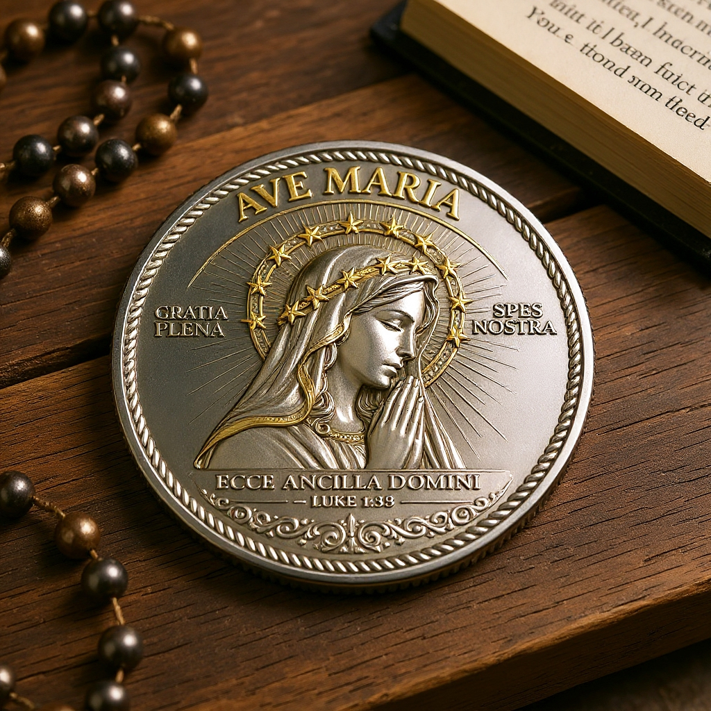 🏆Flash Sale 60% OFF - ✝️ Ave Maria – Sacred Devotion Commemorative Coin