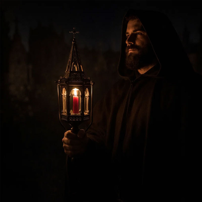 Antique Gothic Candle Lantern