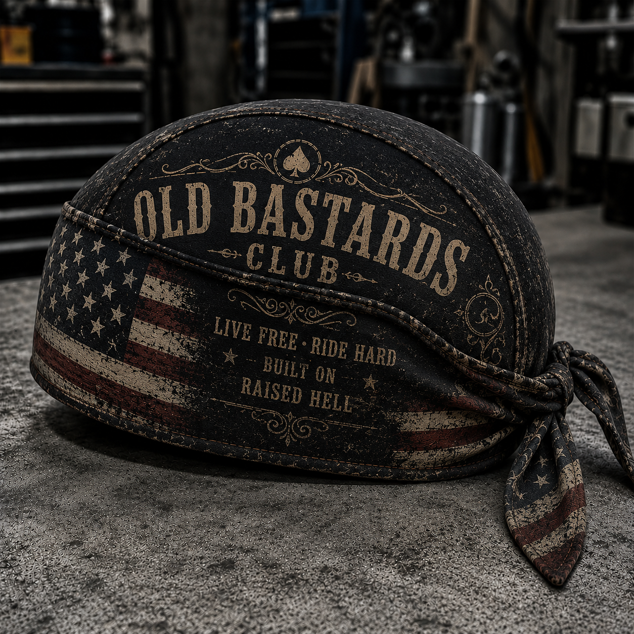 🧢OLD BASTARDS CLUB Biker Skull Cap