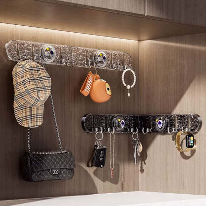 Foldable Suction Corner Multi-Hook Rack: Waterproof & Rust-Resistant, Space-Saving Design