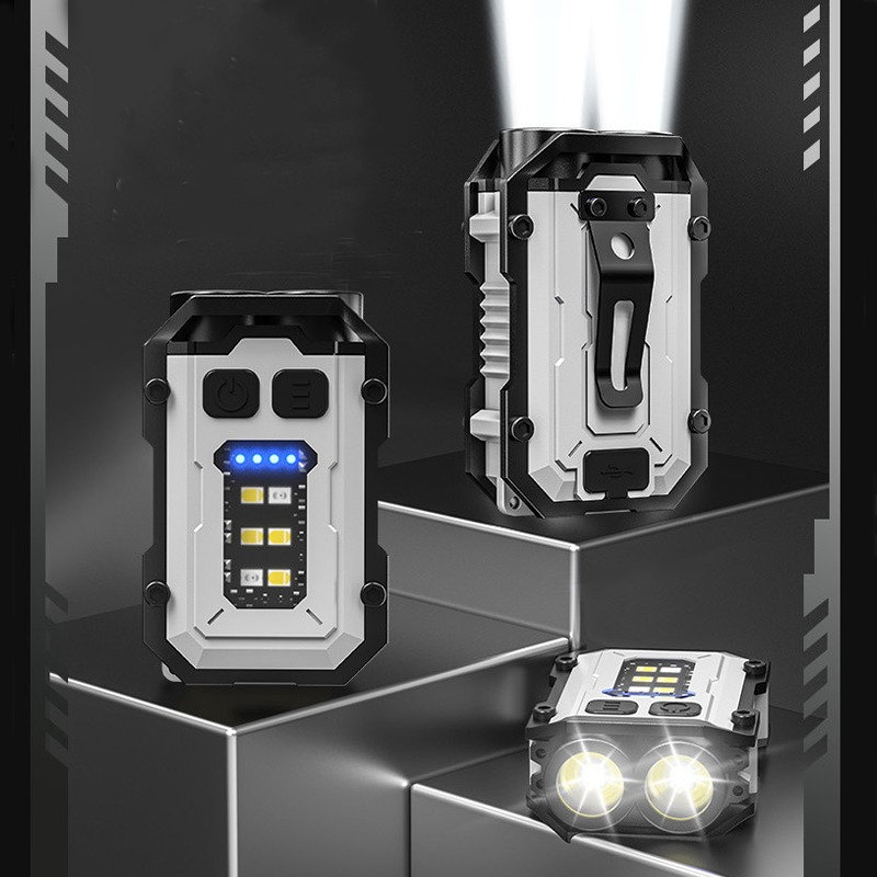 DualBeam Pro · Multi-Functional Magnetic EDC Keychain Light