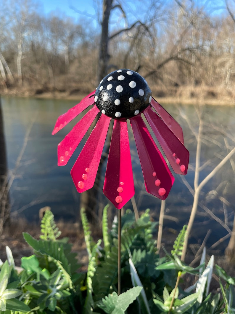 Echinacea Flower Garden Stakes
