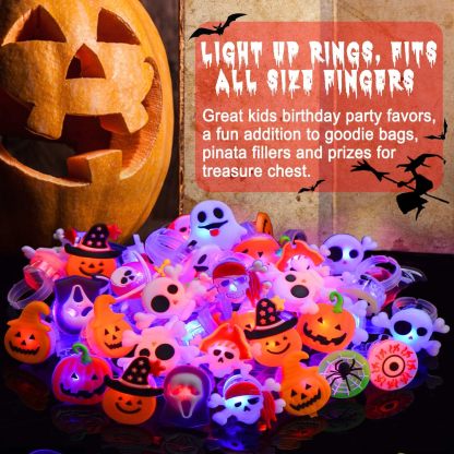 🎁LED Light Halloween Glowing Ring😍 - Set with 50pcs
