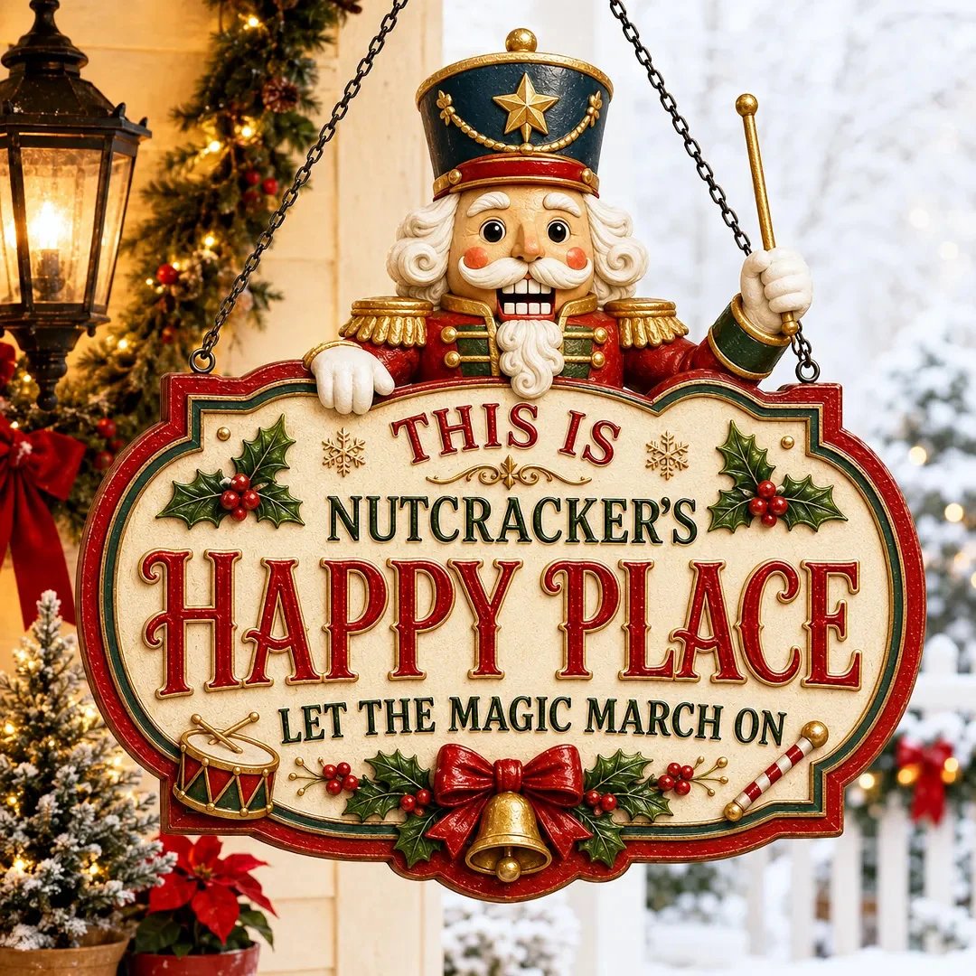 🎄Collection Of Wooden Hanging Signs Featuring Christmas Characters | 8 Festive Designs Measuring 7.9 Or 11.8 Inches, With Vintage-Inspired Illustrations, Layered Christmas Details And A Hanging Design ✨