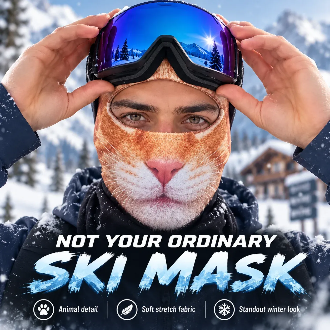 ⏳ 50% OFF – 🦊 Funny Animal Face Ski Mask |The Funniest Winter Balaclava Everyone Will Ask About