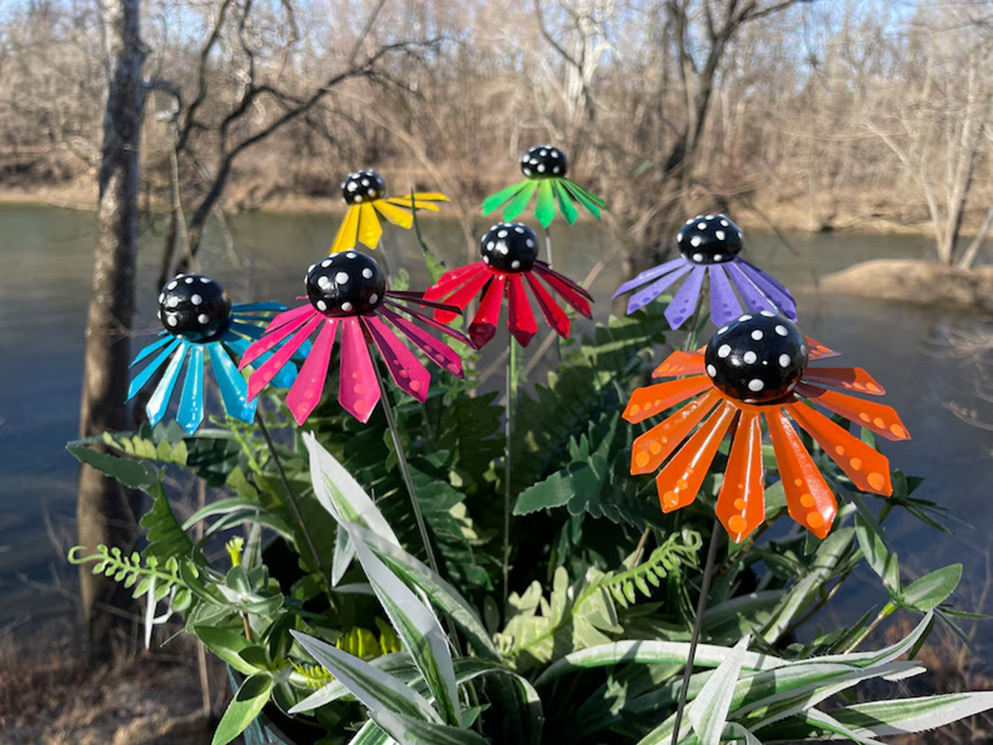 Echinacea Flower Garden Stakes