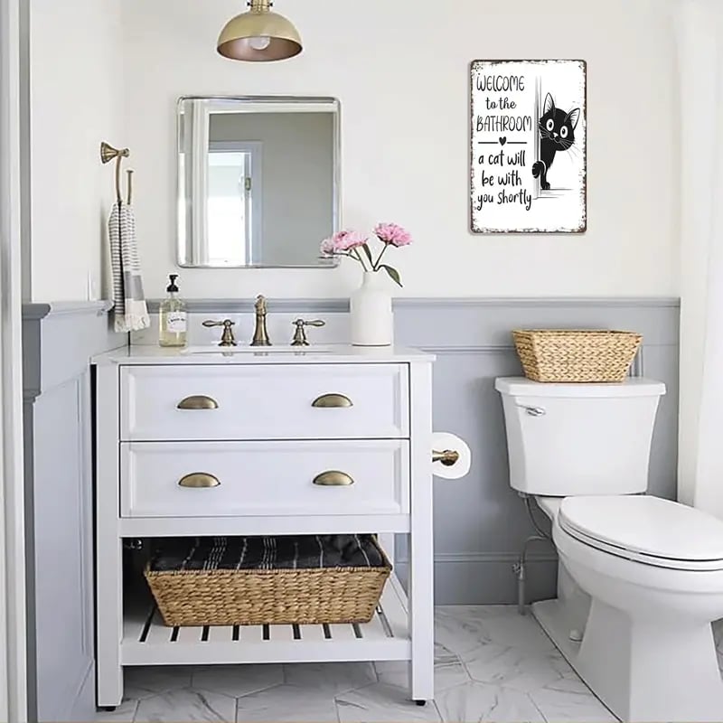 🏆New Year 50% OFF - 🐱Vintage Black & White Cat Wall Art