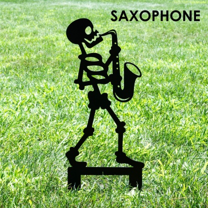 🔥LAST DAY 49% OFF - Halloween Musician Skeleton Yard Stakes Garden Signs