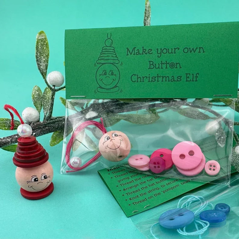 ☃️ DIY Button Snowman Ornament Kit