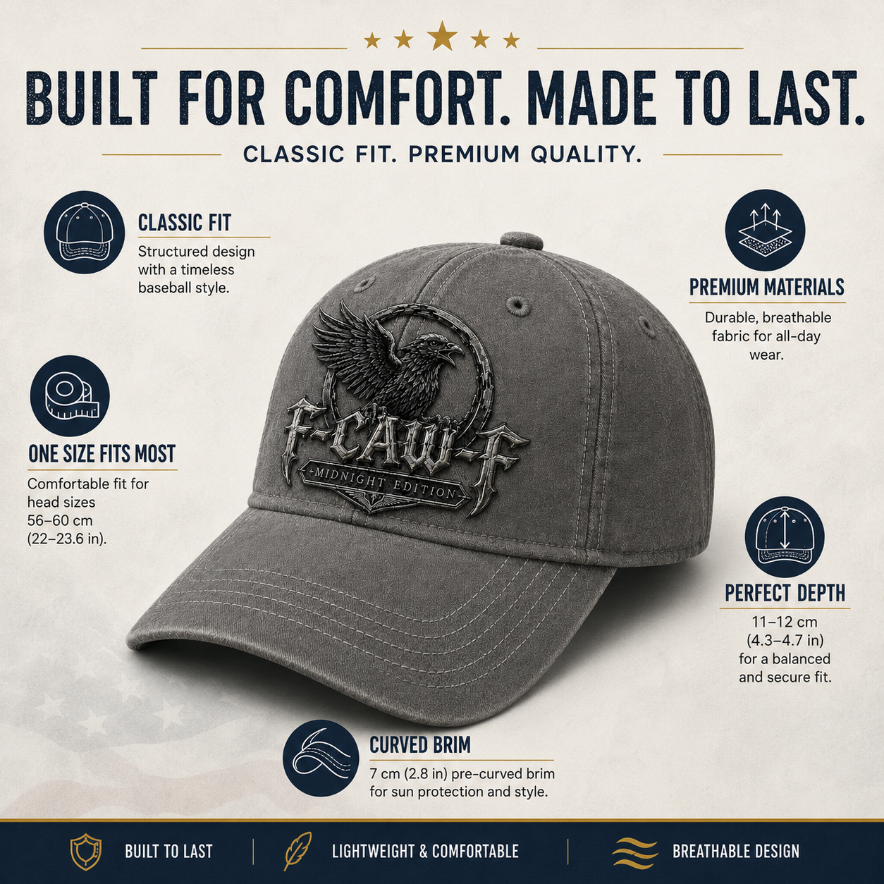 🔥 F-CAW-F "Midnight Edition" Crow Cap
