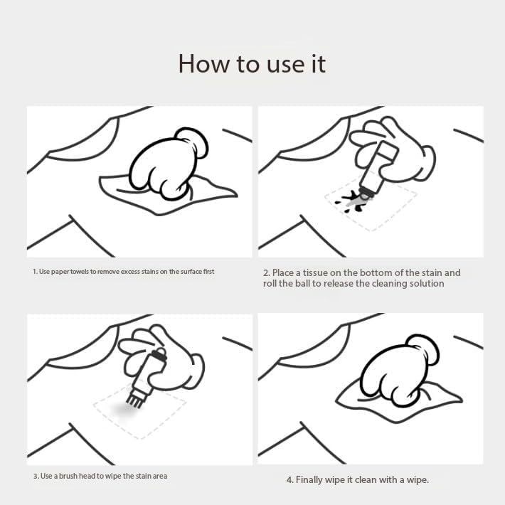 Elephant Kiss Stain Remover, Dual Head Sticks for Instant Treatment, Removes Tough Stains and is Safe for Fabrics, Fabric Cleaner in Travel Format