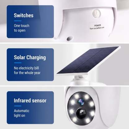 ⏰Sale 50% OFF - Solar-Powered Simulated Surveillance Camera Street Light