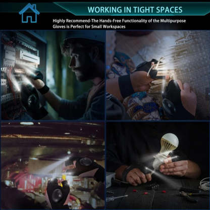 🔥Christmas Sales 49% OFF-Hands-LED Flashlight Waterproof Gloves