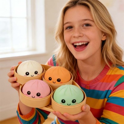 🏆Only $11.99 Promotion! Expressive Dumpling Squishy - Blind Box, Mysecret Bun Fidget Toy