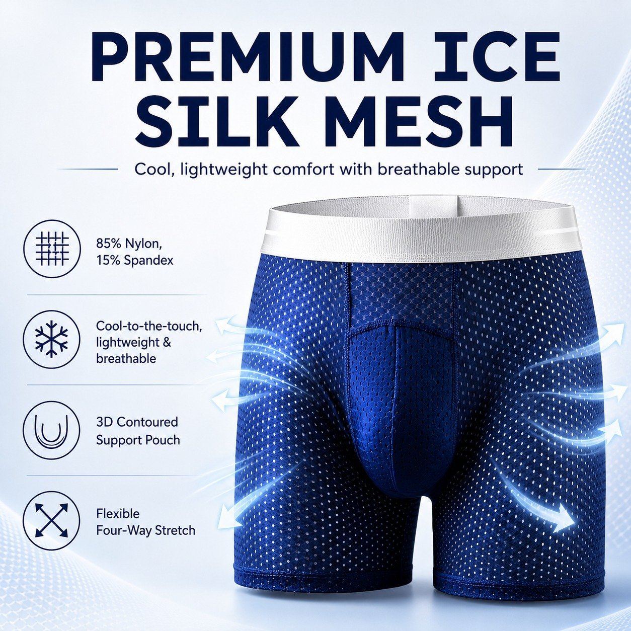 🏆45K+ SOLD 🔥2026 HOT SALE AirSorb™ Premium All-Day Comfort IceSilk Mesh Men's Boxer