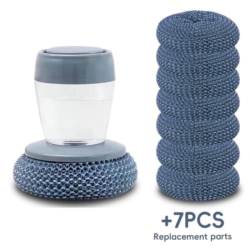 🧽 Comfort Grip Soap Dispensing Kitchen Scrub