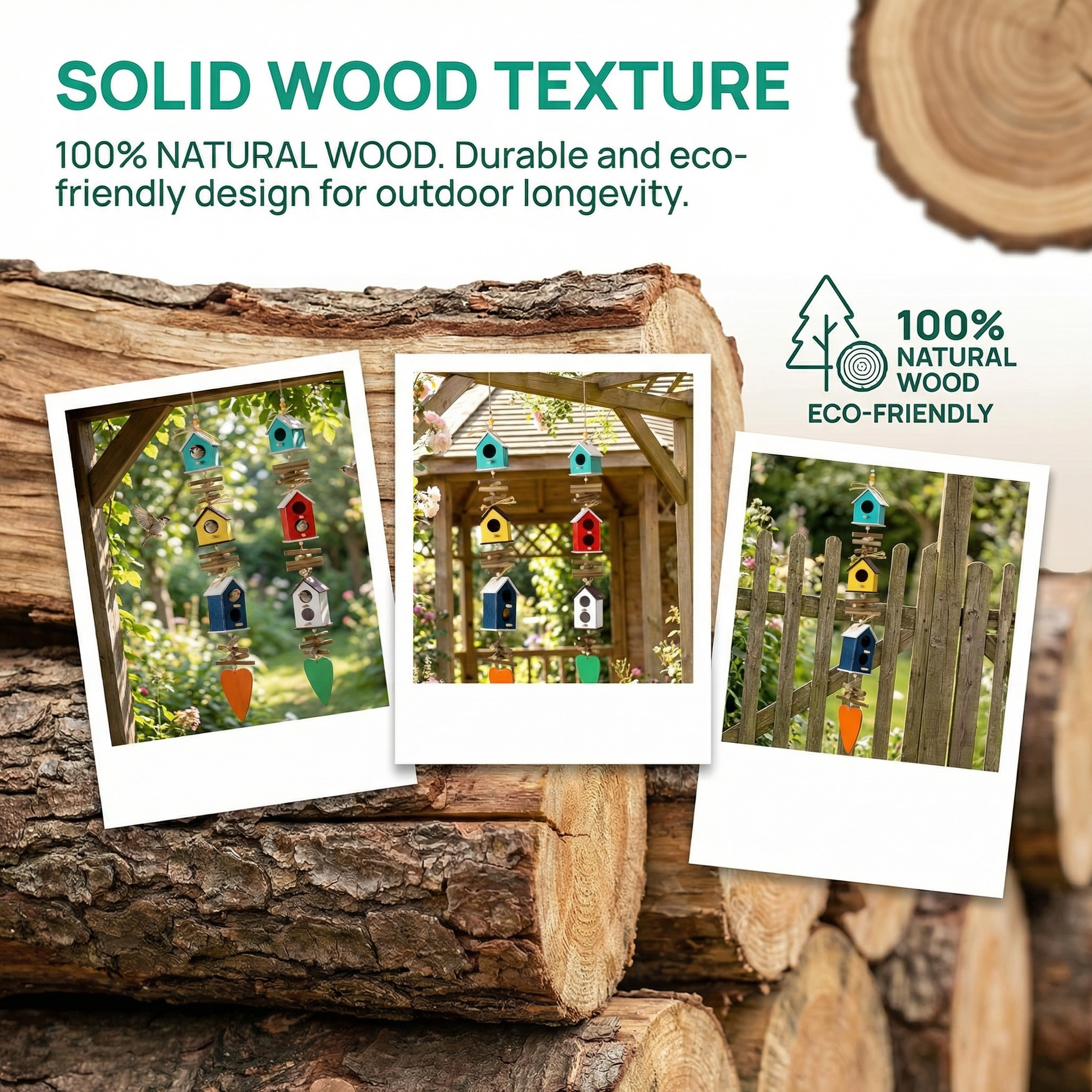 Hanging Colourful Birdhouse Bird Feeder Outdoor