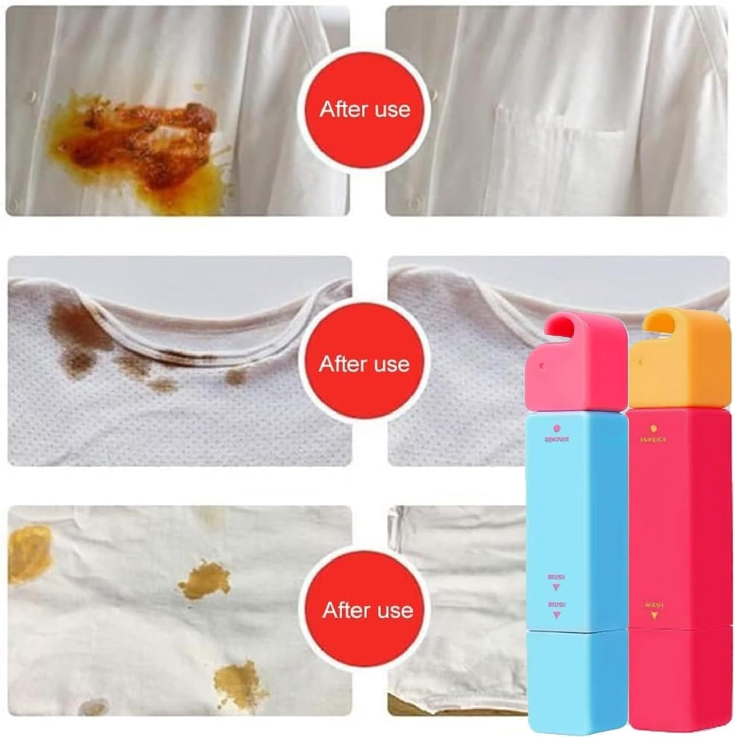 Elephant Kiss Stain Remover, Dual Head Sticks for Instant Treatment, Removes Tough Stains and is Safe for Fabrics, Fabric Cleaner in Travel Format