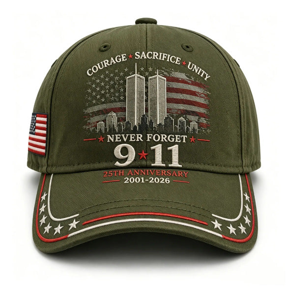 🦅50% OFF🔥Never Forget 9/11 25th Anniversary Memorial Cap