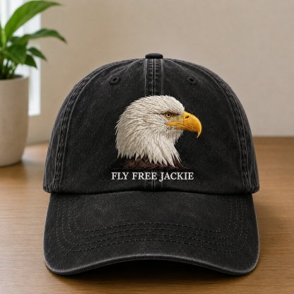 🦅 Fly-Free-Jackie Embroidered Memorial Cap
