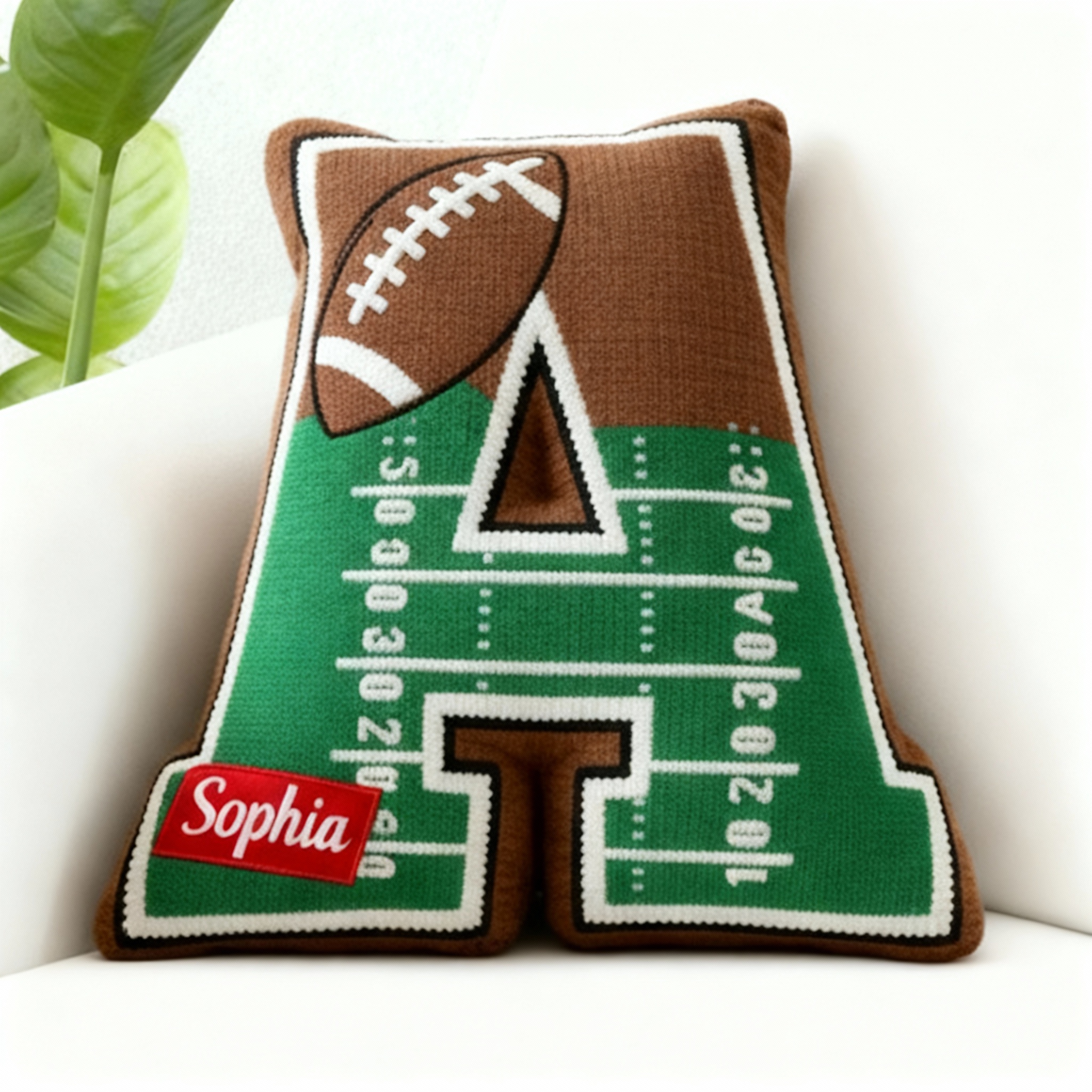 Personalized Baseball Letter Pillow with Custom Name for Sports Fans