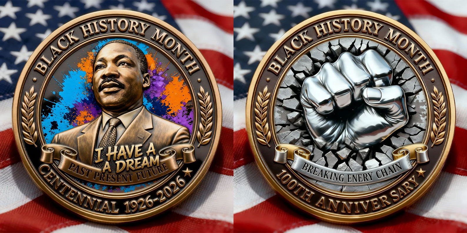 Black History Month Centennial Commemorative Coin