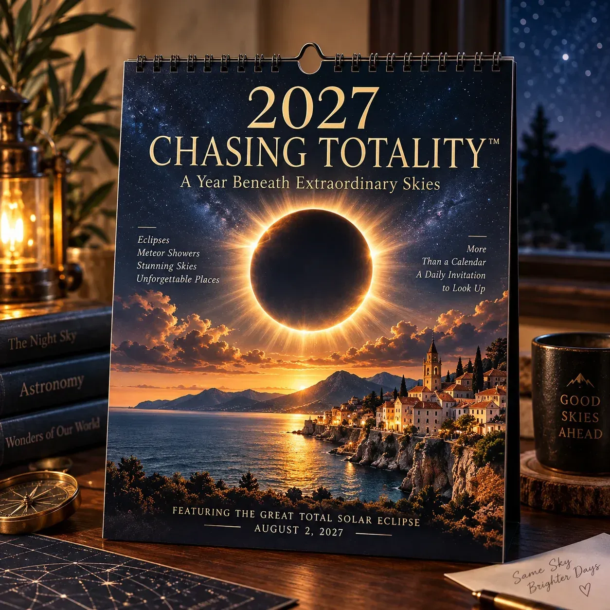 ⏳ Last Day 50% OFF – 🌌 2027 Chasing TotalityTM Celestial Wall Calendar | 12 Extraordinary Skies & August Total Solar Eclipse ✨