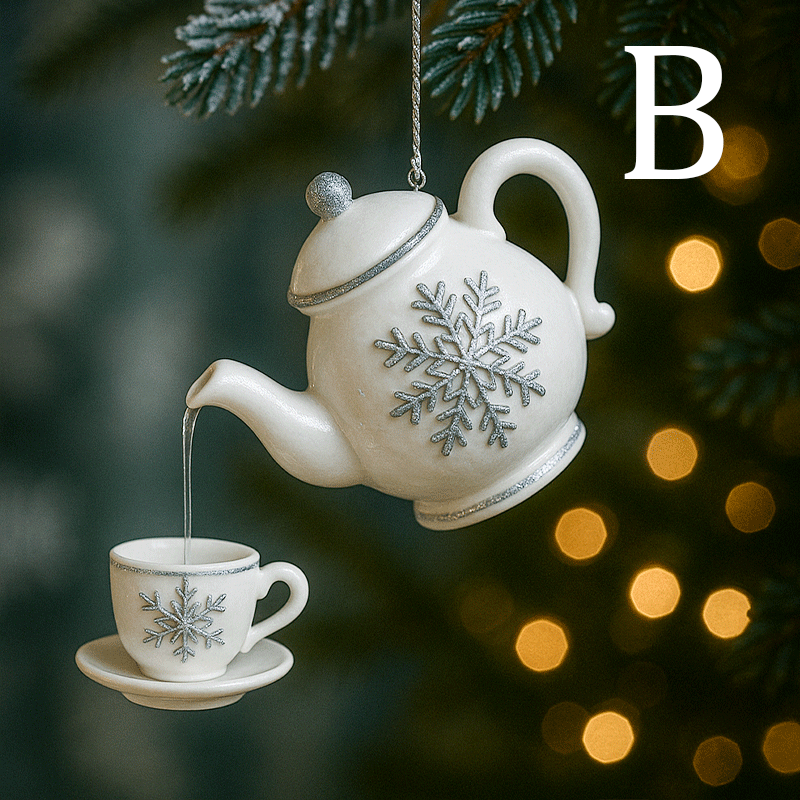 🏆 500K+ SOLD! ✨2025 USA✨Christmas Teapot Ornament