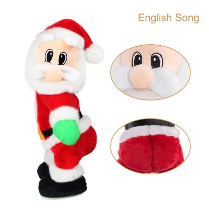 🏆 500K+ SOLD! ✨2025 USA🎁Singing Hip Shaking Santa Toys