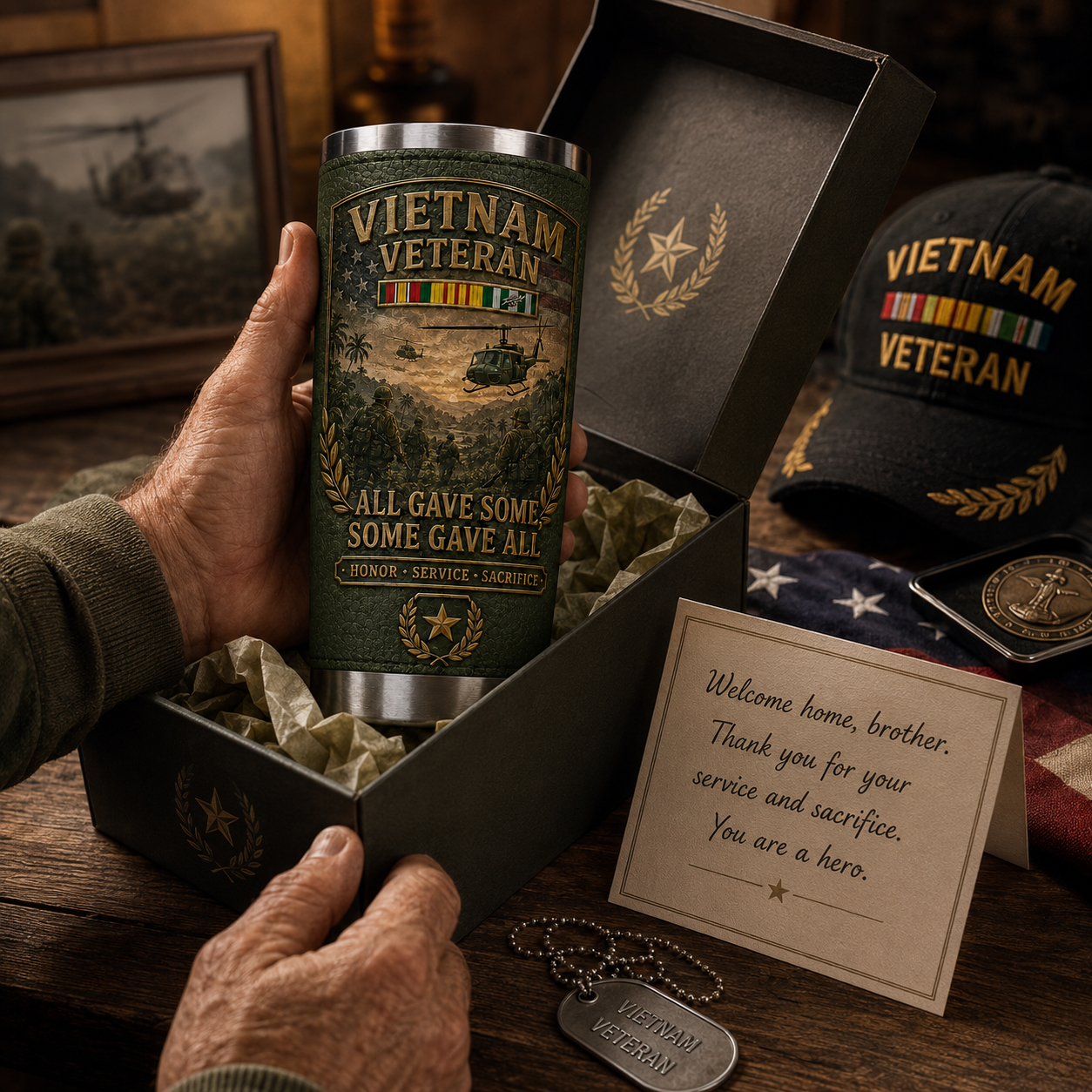 🔥 Last Day Promo: 50% OFF-🇺🇸 Vietnam War Veteran Commemorative Travel Tumbler