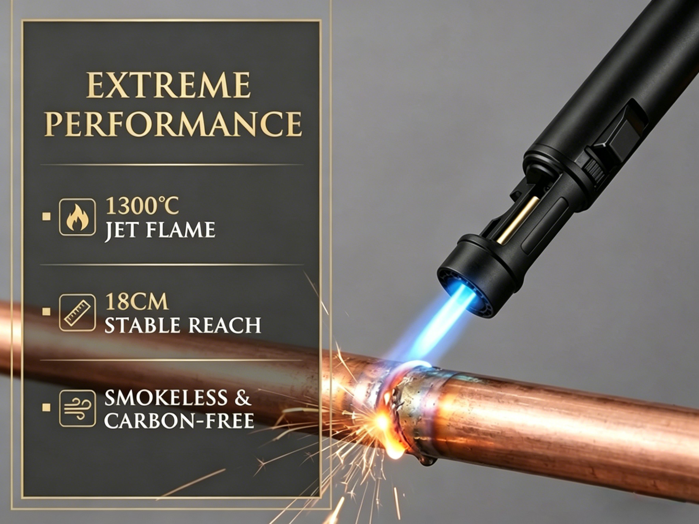 Portable Torch Lighter-🔥 1300°C of Pure Power – Windproof, Refillable & Ready for Anything! 💨🍳🏕️
