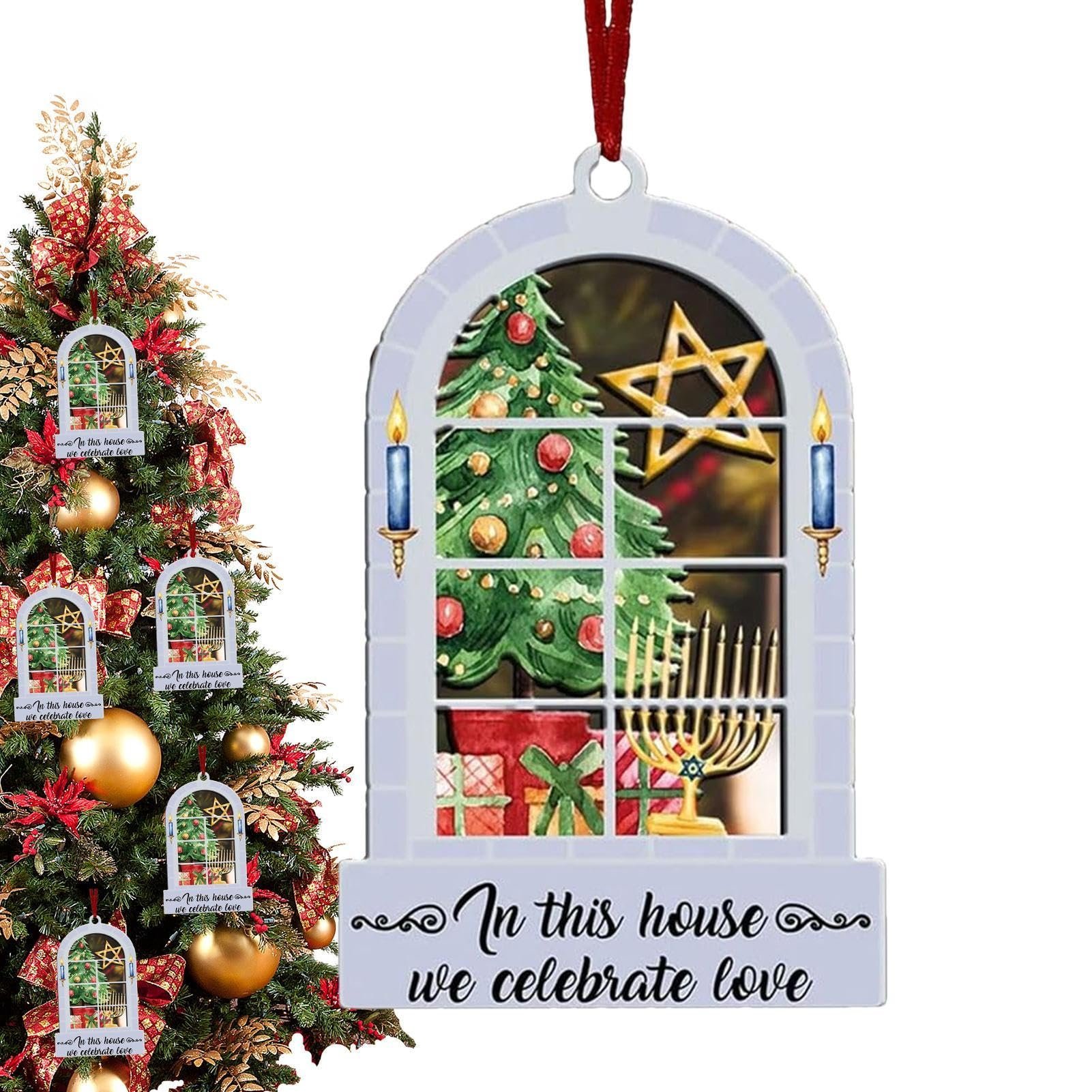 Christmas Hanukkah Acrylic Ornament