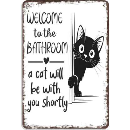 🏆New Year 50% OFF - 🐱Vintage Black & White Cat Wall Art