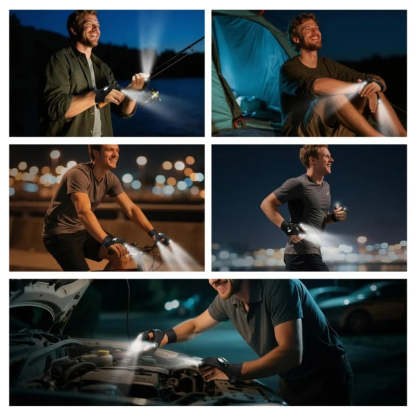 🔥Christmas Sales 49% OFF-Hands-LED Flashlight Waterproof Gloves