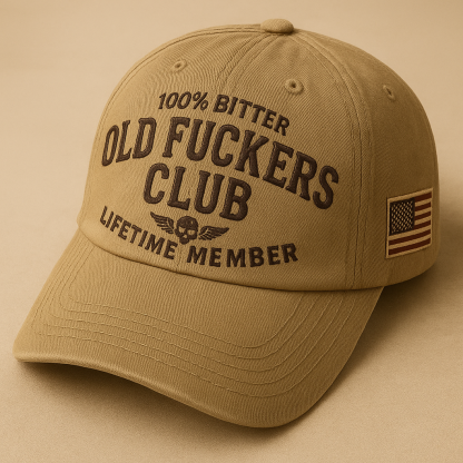 Old Fuckers Club-Vintage Baseball Cap