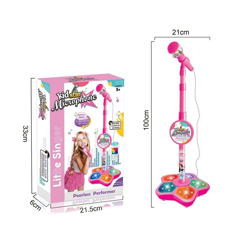🎄Christmas Sale 49% OFF! 🎤Microphone Toy, Karaoke Machine Toy with Light🎁Perfect Gift for Children🎁