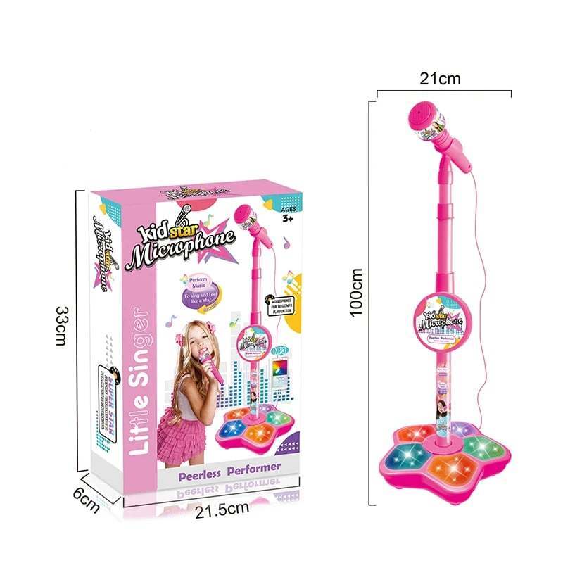 🎄Christmas Sale 49% OFF! 🎤Microphone Toy, Karaoke Machine Toy with Light🎁Perfect Gift for Children🎁