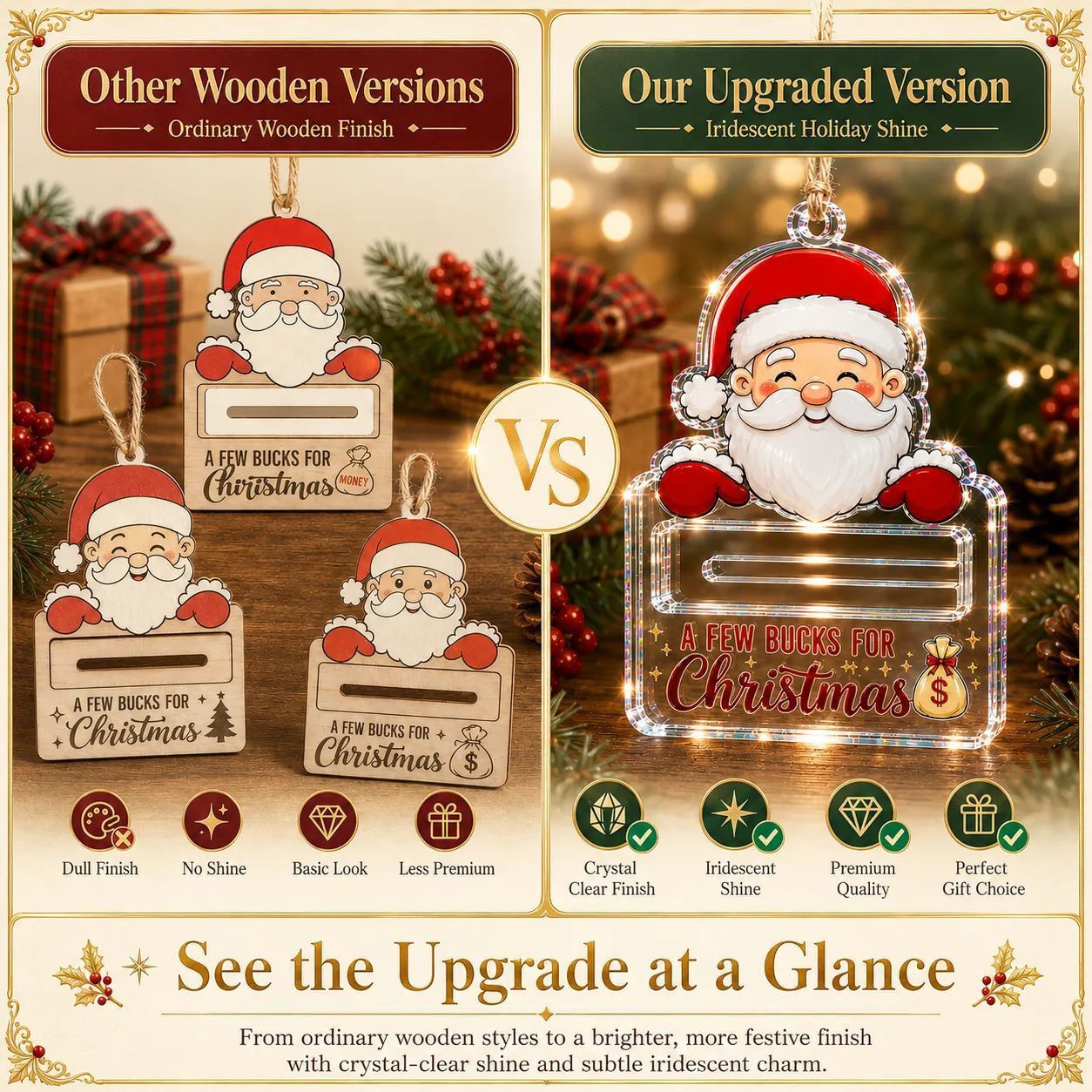 🔥Last Day 50% OFF🎄Christmas Crystal Money Holder Ornament