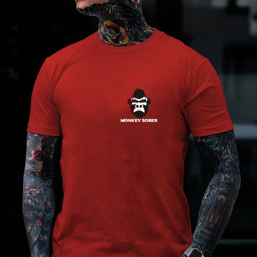 Grumpy Old Bastard Approach With Caution Monkey T-shirt