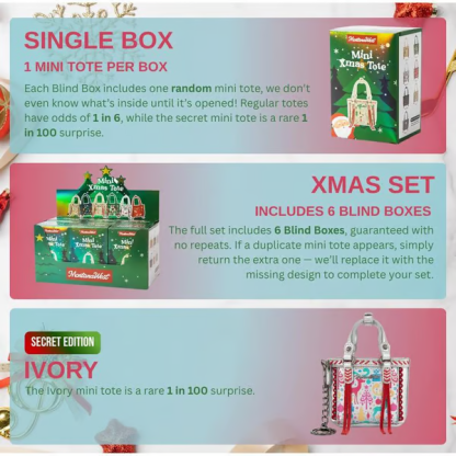 🔥LAST DAY49% OFF🎄Montana West Mini Xmas Tote Blind Box Gift for Holiday Suprises