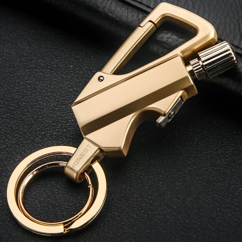 3-in-1 EDC Keychain Multi-Tool – Permanent Match Lighter, Bottle Opener