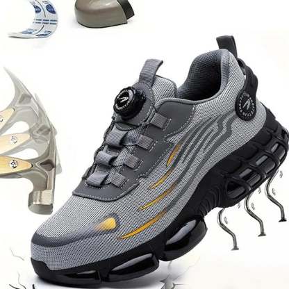Smash-Proof Safety Shoes with Swivel Button