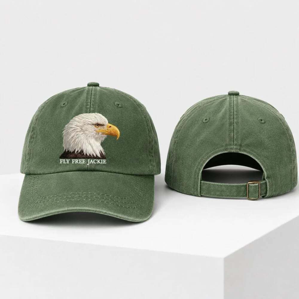 🦅 Fly-Free-Jackie Embroidered Memorial Cap
